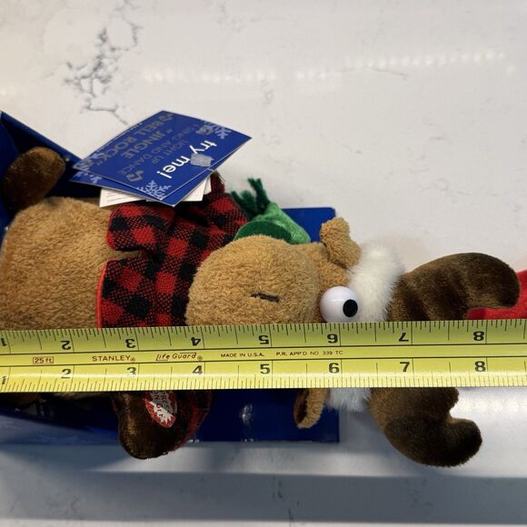 Vtg Dan Dee Reindeer Moose Plush Plays Jingle Bell Rock Melody Toy Sings Dances - Picture 8 of 16